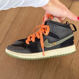 Jordan Black and Orange High-Tops